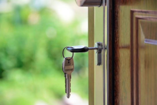 key in a doorknob